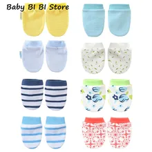 1 пара, стильные детские перчатки с принтом, Детские перчатки для девочек и мальчиков с защитой от царапин, мягкие перчатки для новорожденных, подарок для душа