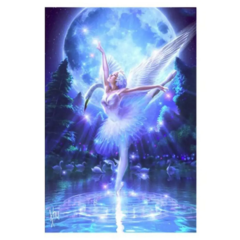 

Top 5D DIY Diamond Painting kit Diamond Embroidery Cross Stitch Kit Arts Home Wall Decor Craft (Dancing Angel)