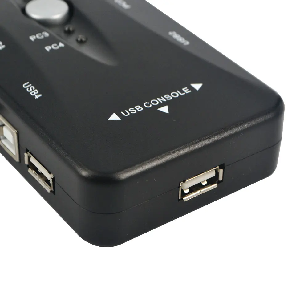 Kebidumei KVM переключатель 4-Порты и разъёмы 3 концентратор мини-авто USB KVM переключатель USB 2,0 1620x1440 Максимальная Разрешение для Windows