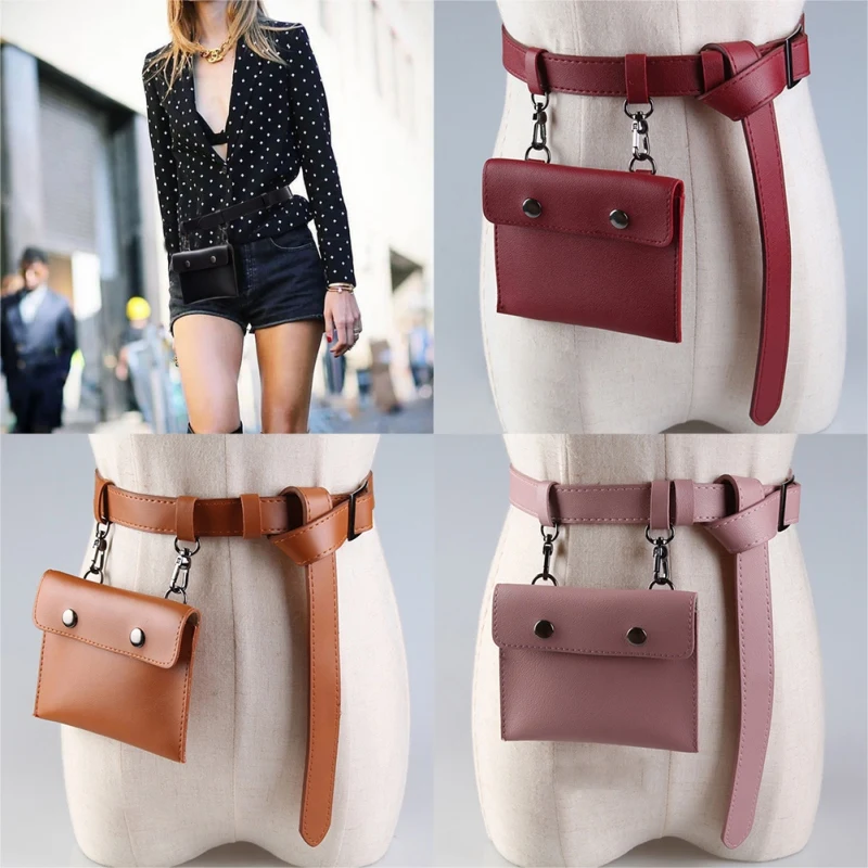 Z 2019 Лидер продаж модная сумка на пояс женская PU мини сумка кошелек Декоративная Сумка для ремня черный красный белый розовый поясная сумка