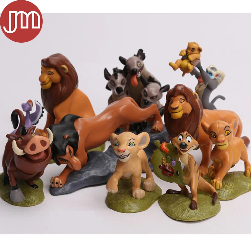 

New 9 PCS The Lion King Simba Nala Timon Action Figures Hyenas Pumbaa Sarabi Scar Anime Juguetes 5-9cm Classic Toys Brinquedos