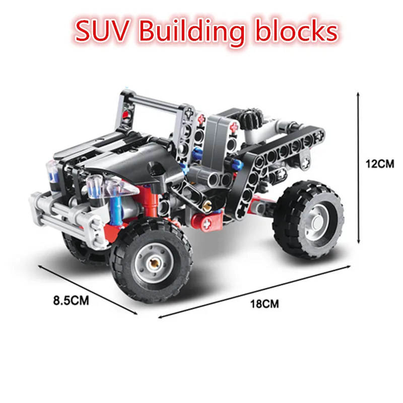 Technic 3342 Building Blocks Transport Jeep Vanguard SUV Racing Car