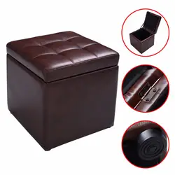 CUBE ottoman пуф коробка для хранения кресло для отдыха пуфы с шарниром Топ коричневый HW47908BN