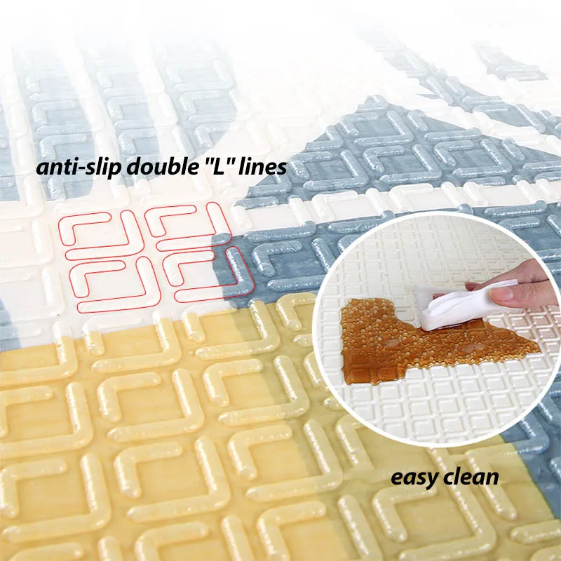 Infant Shining XPE Baby Play Mat Crawling Pad Folding Thickening Environmental Protection Household