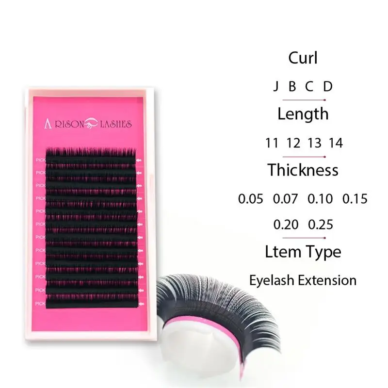 Arison lash дизайн 1 чехол все размеры C D B J curl для наращивания ресниц