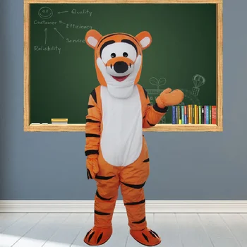 

New black tiger mascot jump tiger Mascot Costumes Cartoon Character mascotte costum Fancy Dress birthday gift Cosplay Outfits