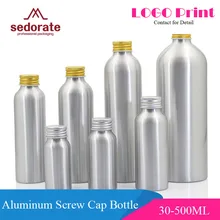 Sedorate 20 pcs/Lot Empty Aluminum Bottles With Aluminum Screw Lid Caps 30ML 50ML 100ML 120ML 150ML 250ML 500ML Container JX156