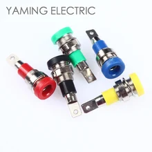 P15 Чистая медь 4 мм разъем типа "банан" электронный разъем клеммы Jack винтовой головка типа "банан" красный, черный, зеленый, синий, желтый