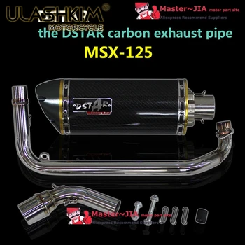 

M3 Motorcycle Full System Exhaust Muffler Middle Connect Pipe Slip On For HONDA GROM MSX 125 MSX125 2012 2013 2014 2015