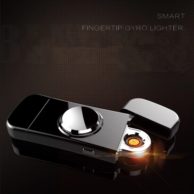 Hand Sprinner Cigarette Lighter USB Charging Windproof Lighters