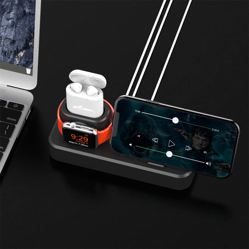 

SZYSGSD 3 in 1 Multi Charging Dock Stand Docking Station Charger Holder for iPhone Watch for Mobile Phone For airpods 3 in 1