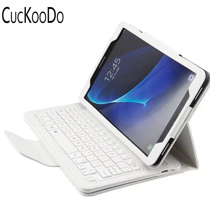 CucKooDo Folio Cover Case with Slim Magnetically Detachable Bluetooth Keyboard for Galaxy Tab A 10.1 SM-T580 SM-T585 tablet | Компьютеры и
