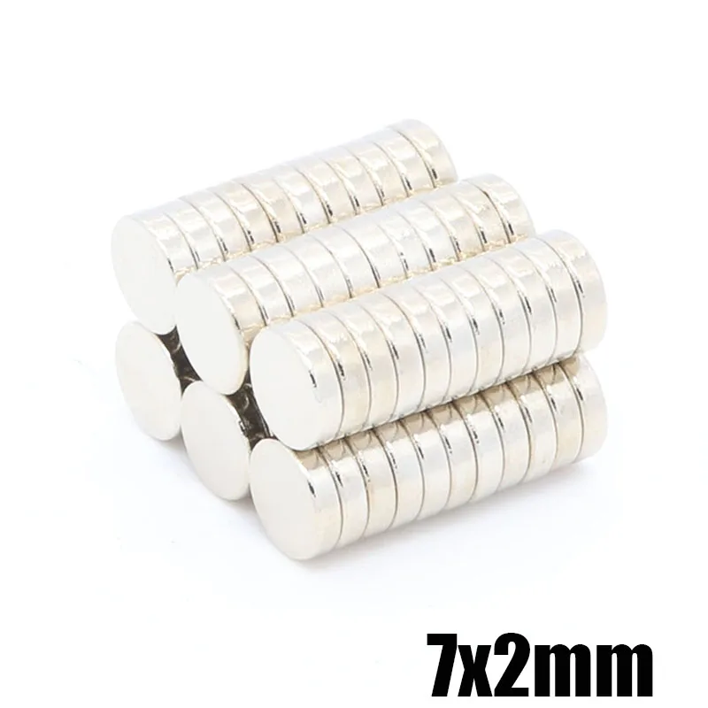 

300Pcs 7x2 mm Neodymium Magnet Disc N35 Permanent Small Round Super Powerful Strong Magnetic Magnets For Craft 7 mm x 2 mm