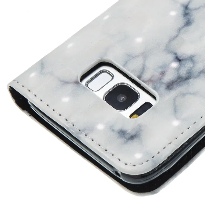 Кошелек Чехол для samsung Galaxy S8 S 8 G950 G950F G950FD Мрамор Краски кожаный чехол плюс g955F Флип