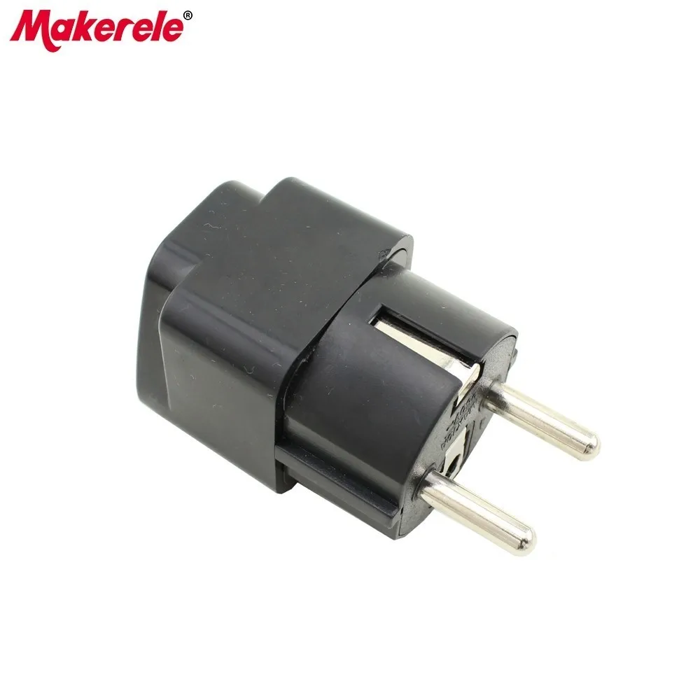 

New Arrivals Universal 3 Pin Portable Black US To EU AC Power Plug Travel Industrial Converter Adapter Electrical Socket