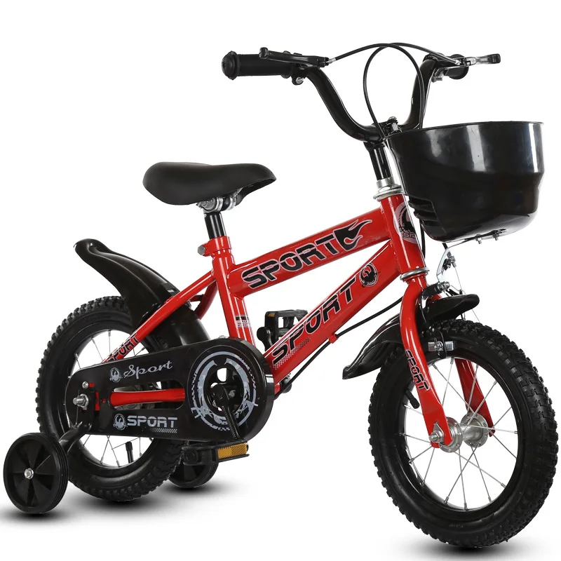 Children's Bicycle 14 inch Children's Bicycle Mountain Bike Road Bike Mountain Bike Bicycle Student - Цвет: red