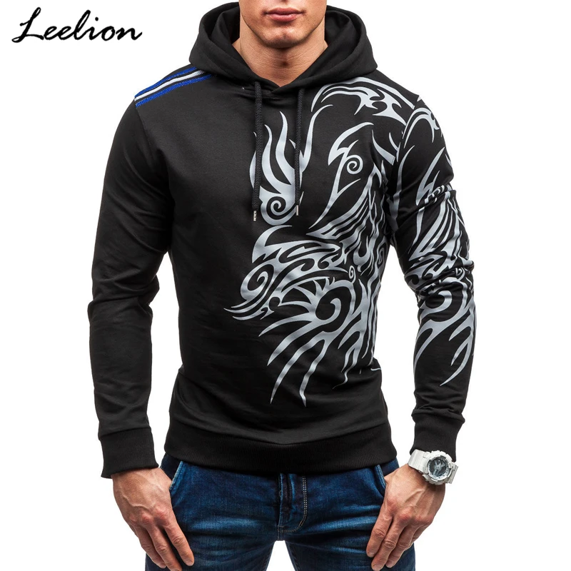 LeeLion 2018 Dragon Printed Hoodies Men Long Sleeve Hooded Sweatshirts ...