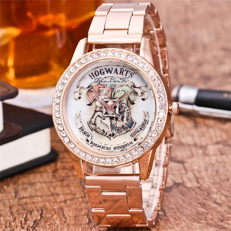 

Dress Watch Woman Rose Gold Rhinestone Analog Quartz Watches Automatic Luxe Drilling Anime Dial Montre Femme Bayan Kol Saati &A