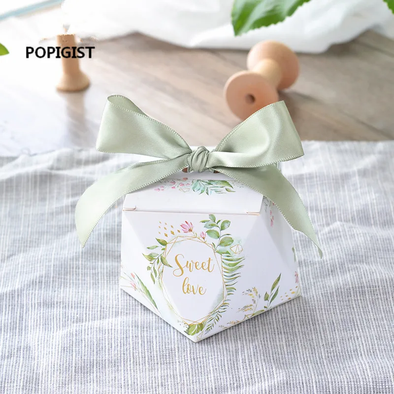 Европейские подарочные коробки в форме бриллианта свадебные сувениры зеленого