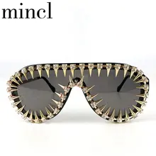 Винтажный бриллиантовый шикарный солнцезащитные очки с заклепками высокого качества Роскошные брендовые дизайнерские темные очки женские мужские Стразы Пилот солнцезащитные очки NX