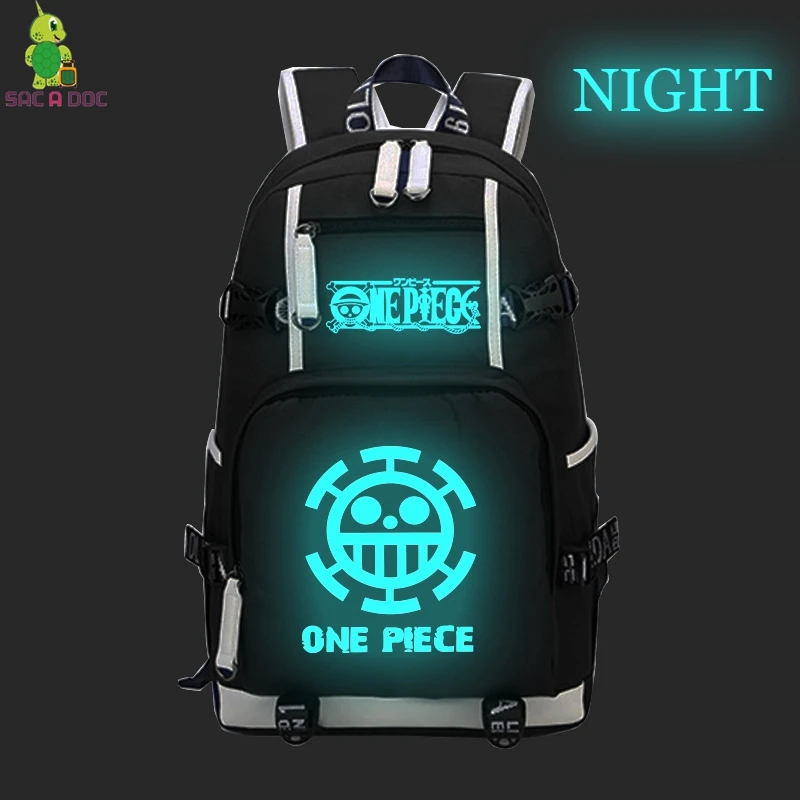 

Anime One Piece Trafalgar Law Luminous Backpack Men Women Daily Laptop Backpack School Bags for Teenage Boys Girls Travel Bags