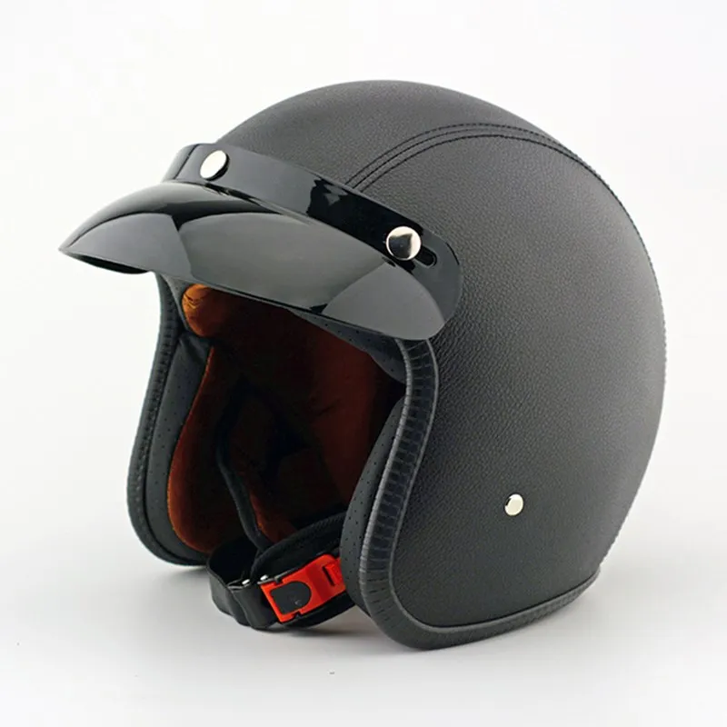 EE support Unisex Fashion Retro Harley Helmets Motos Motocross Motorcycle Helmet Capacete ABS Leather XY01