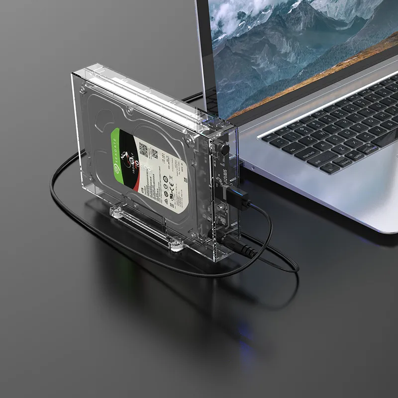 Orico 3,5 дюймов USB3.0 прозрачный корпус мобильного жесткого диска компьютера внешний твердотельный накопитель(SSD) механический жесткий диск читать переносной бокс