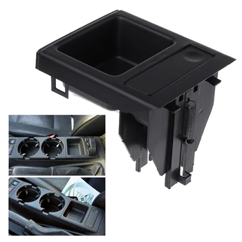 

Black/Carbon Tone Loose Change Storage Box Container Wallet Holder Organizer For BMW E46 3Series