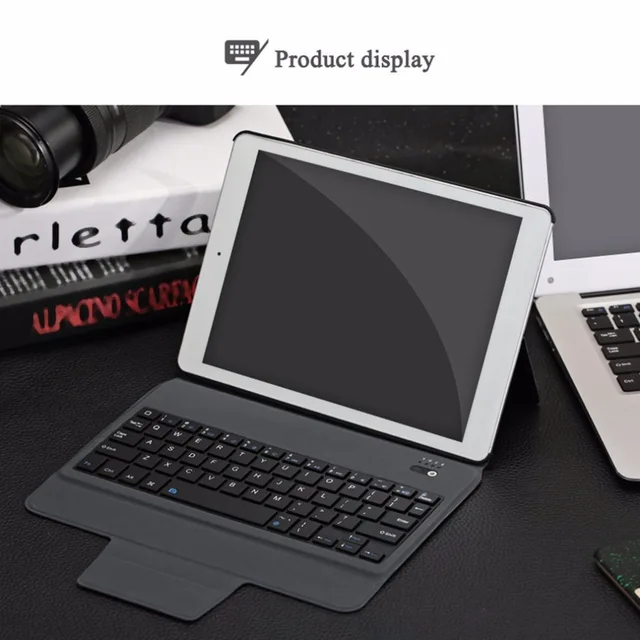 Special Offers Ultra Thin Wireless Bluetooth V3.0 Keyboard Case Leather Tablet Keyboard Language Layout Customize for iPad Air 1/2/Pro 9.7