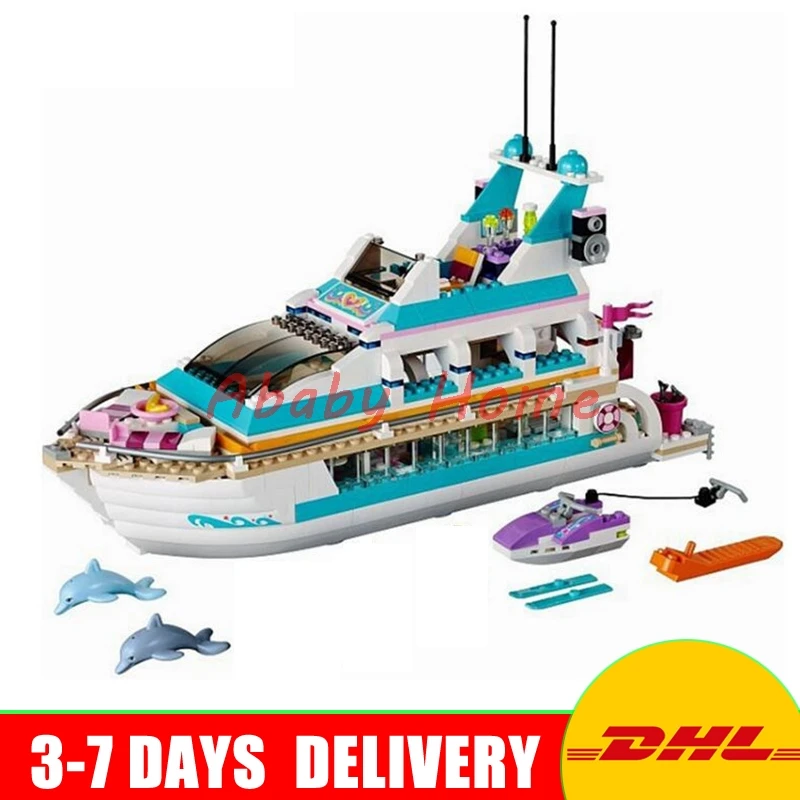 

DHL Bela 10172 Dolphin yacht 618PCS Educational Building Blocks Bricks Model Toys With Children Gifts compatible 41015
