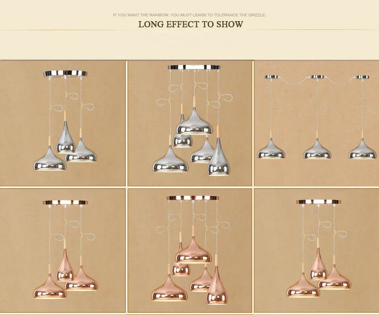 Скандинавская пост-Современная хромированная подвесная люстра из розового золота, столовая, спальня, гостиная, железная простая кофейня, лампы