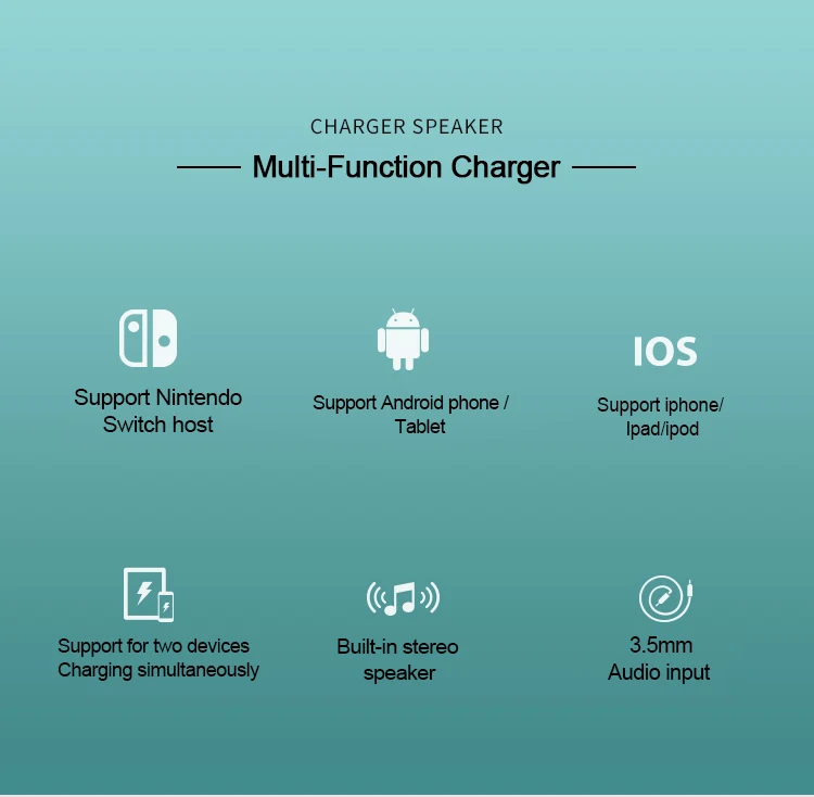 Nintendo Switch Multi-function Charging Base Charger Socket Station