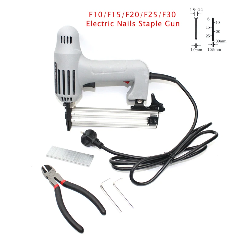 

220V Electric Nails Gun F30 Stapler With 300pcs Nails Electric Straight Nail Gun Tool For Frame