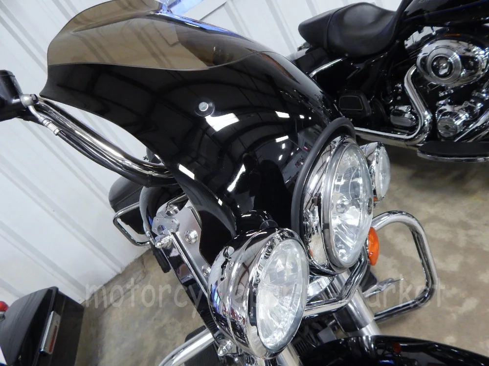 

Motorcycle Parts Smoke Windshield Shades Headlight Fairing with Lock Mount Kit For Harley Classic Road King FLHR1994-2016