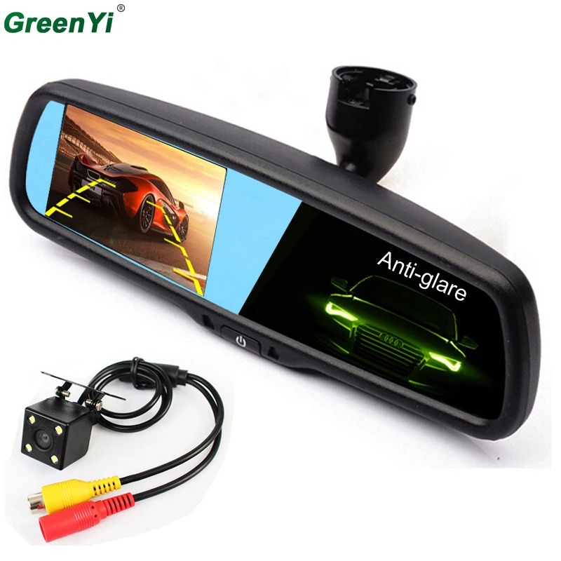 

Latest 4.3 inch TFT LCD Auto Dimming Interior Mirror Monitor With Special Bracket , 2 RCA Video Input For Rear View Camera