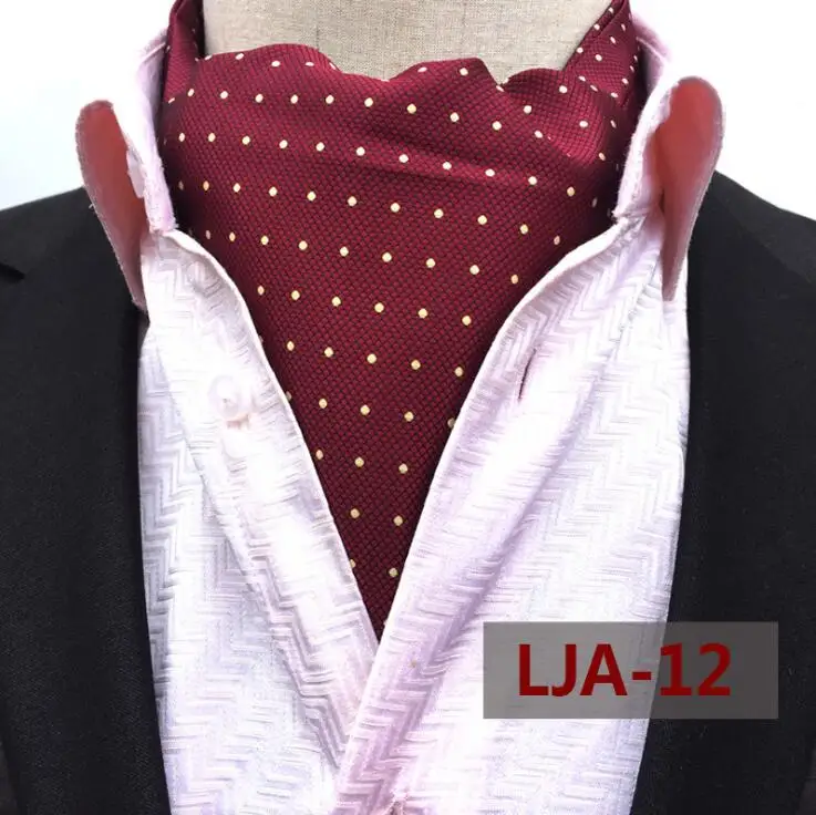 Ricnais качественный мужской галстук Аскот, винтажный цветочный жаккардовый шелковый галстук с узором пейсли, галстук с завязками, британский стиль - Цвет: 12