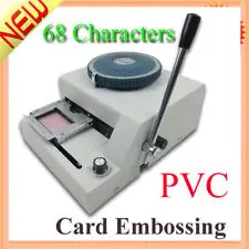

WARRANTY 100% NEW STAMPING MACHINE 68 LETTER MANUAL CARD EMBOSSING MACHINE MAGNETIC ID PVC CARD EMBPSSER PLASTIC CARD