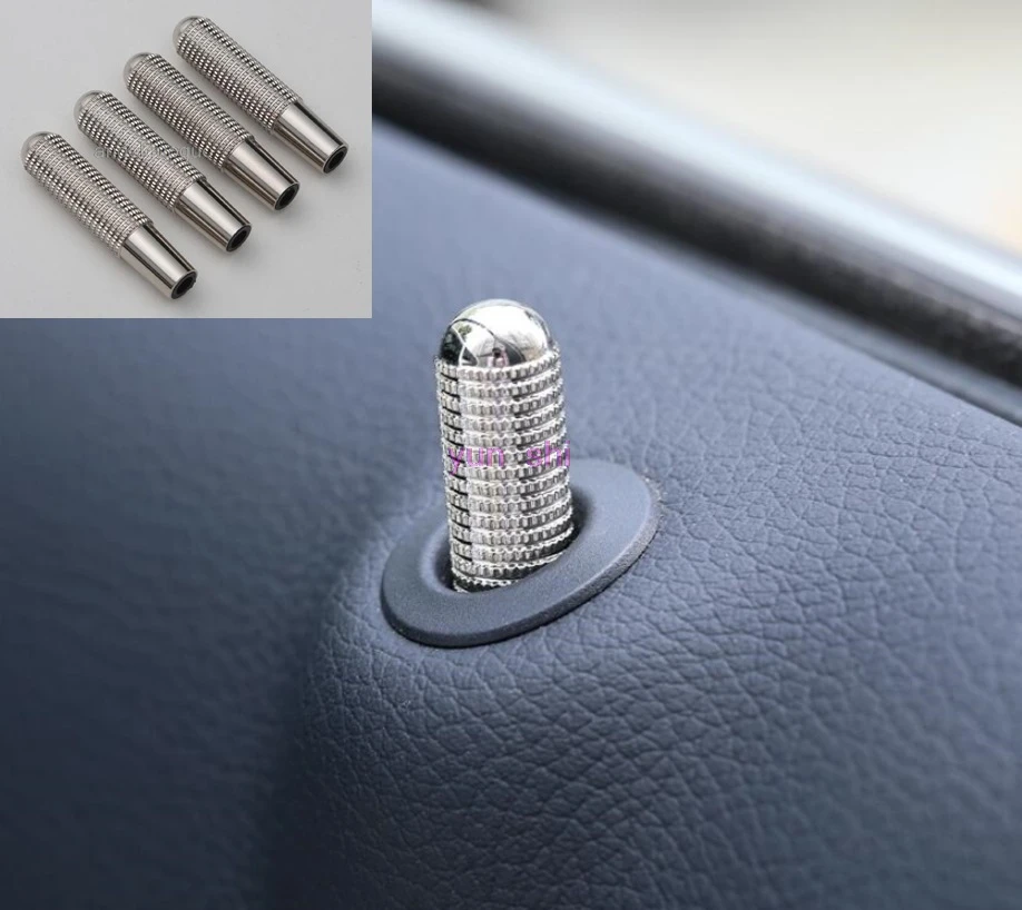4 pcs Metal Car Door Bolt Lock Pin Accessories For Mercedes-Benz C GLC GLE E Class W205 W213 C200 C180L GLC260 .etc Car-styling
