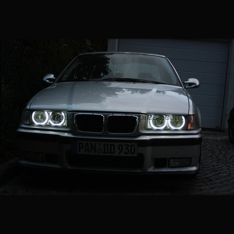 HochiTech для BMW 3 серии E36 1990-2000 автомобильный Стайлинг ультра яркий белый светодиодный COB Ангел глаз Halo светильник комплект ошибок