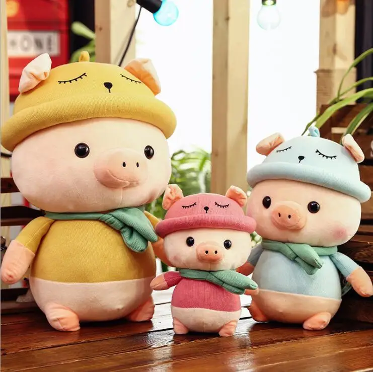 

25cm-50cm Height Large Plush Doll Toy Pig Kids Sleeping Back Cushion Cute Stuffed BabyyDoll Xmas Gift Stuffed Toys