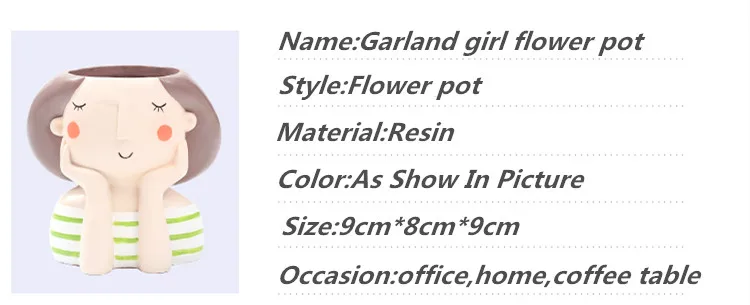 Flone European Style Succulent Plants Planter Pot Flower Girl Plants Vase Mini Bonsai Plants Flower Pot Home Office Decor Craft (15)