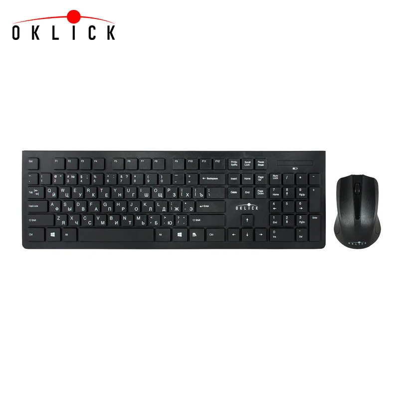 Toetsenbord en muis Oklick 250 m, zwart Officeacc