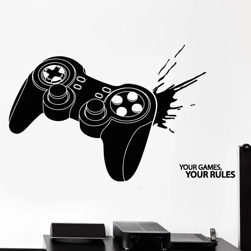 Video Game Sticker Play Decal Gaming Posters Gamer Vinyl Wall Decals Parede Decor Mural 19 Color Choose Video Game Sticker