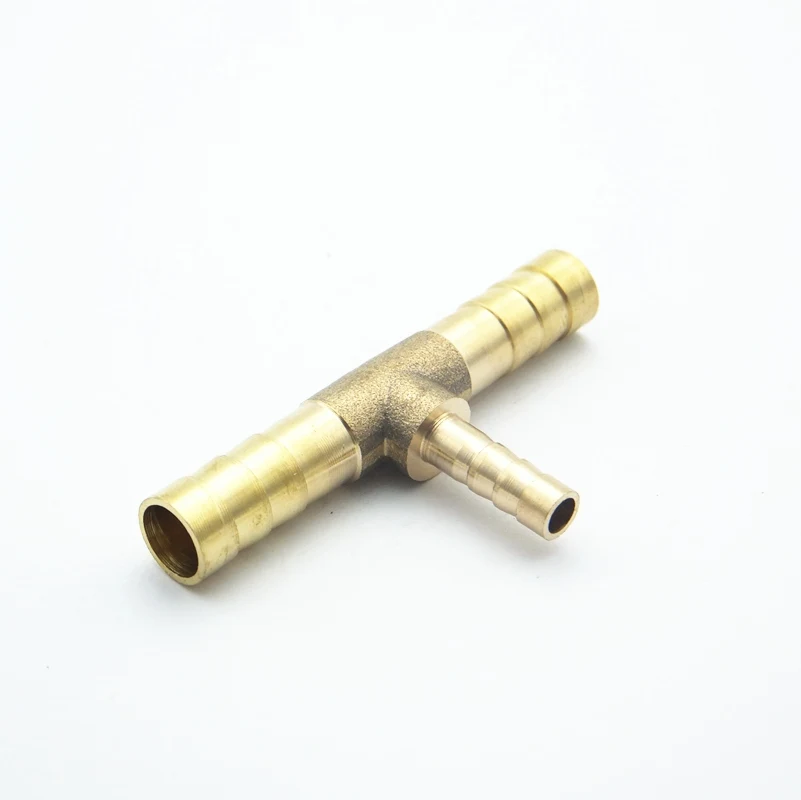 

8mm Hose Barb x 5mm Hose Barb x 8mm Hose Barb Tee Brass Barbed Tube Pipe Fitting Coupler Connector Adapter For Fuel Gas Water