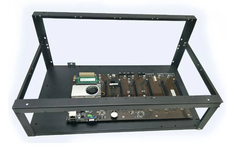 sever open Air rack Ethereum Mining Case Alloy Frame miner Rig 4u for 6 GPU ETH BTC ZEC Computer 6 graphics card Chassis