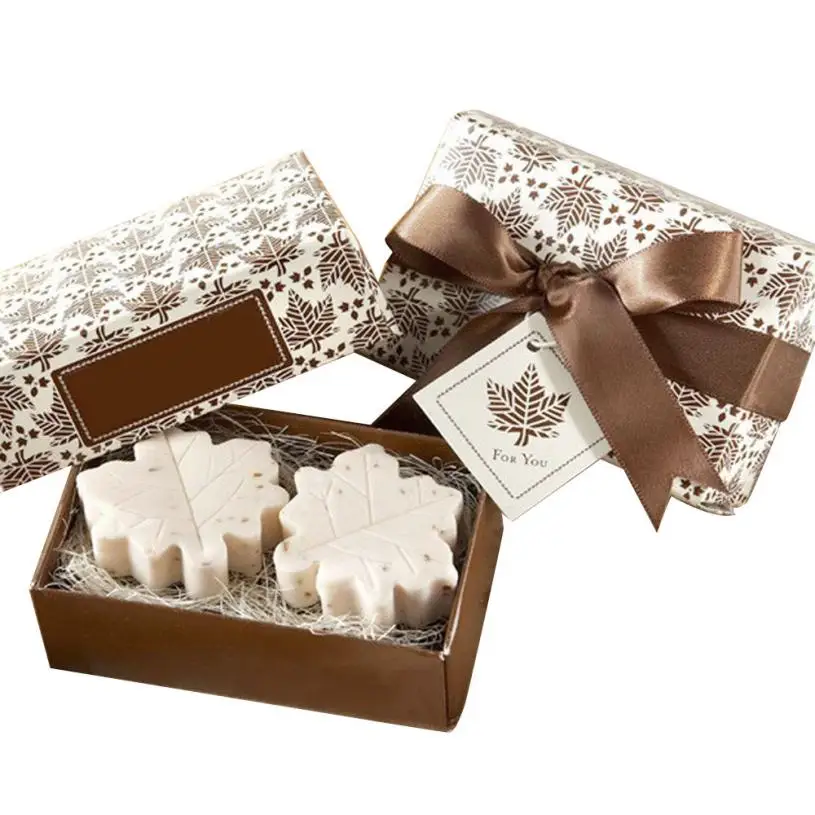 

1 pcs New Handmade Maple Leaf Design Bathr Soap Wedding Party Valentine Love Gift wholesale Drop ship Feb.26