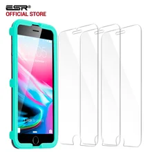 Защитная плёнка для экрана для iphone 8/8 Plus, ESR 3 Pack 5X Stronger Закаленное стекло Защитная пленка с аппликатором для iphone 8 8 Plus 7 7 Plus