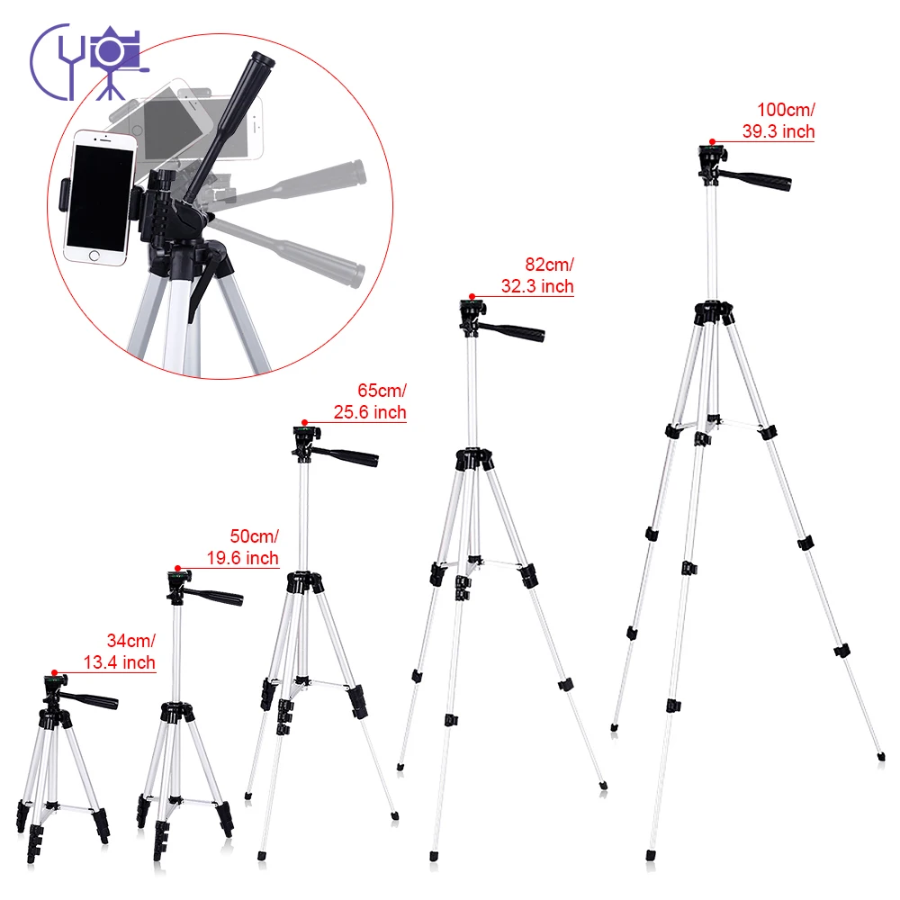 CY 1 шт. Профессиональный Штатив универсальный портативный цифровой фотоаппарат видеокамера штатив Стенд Легкий алюминиевый для Canon Nikon sony