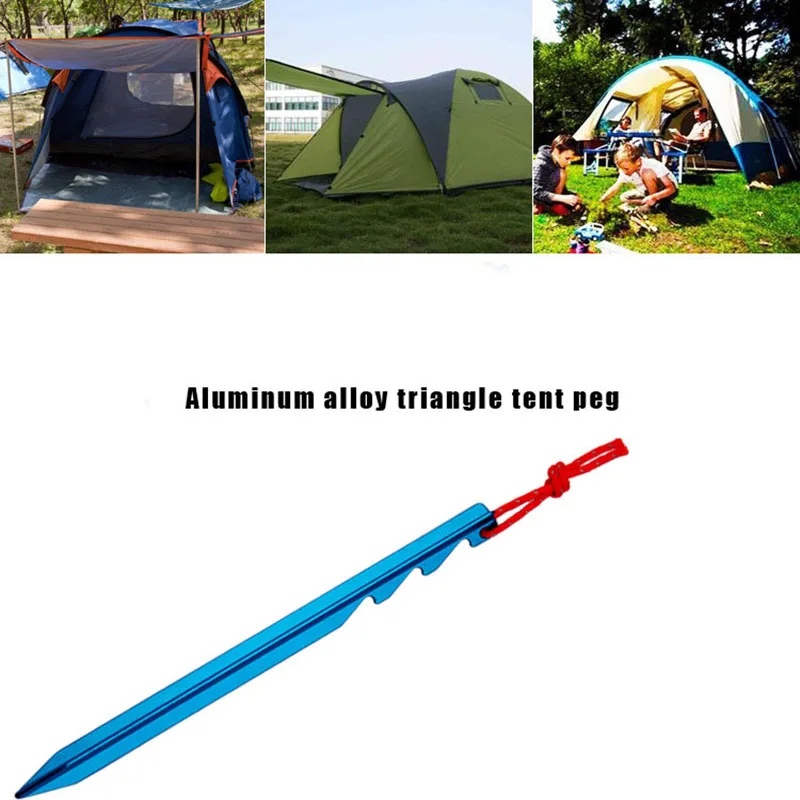 5pcs Tent Pegs Nail Aluminium Alloy Stake 18cm Outdoor Camping Accessories Hiking Traveling Fishing Equipment Sun Shelter Pegs (15)