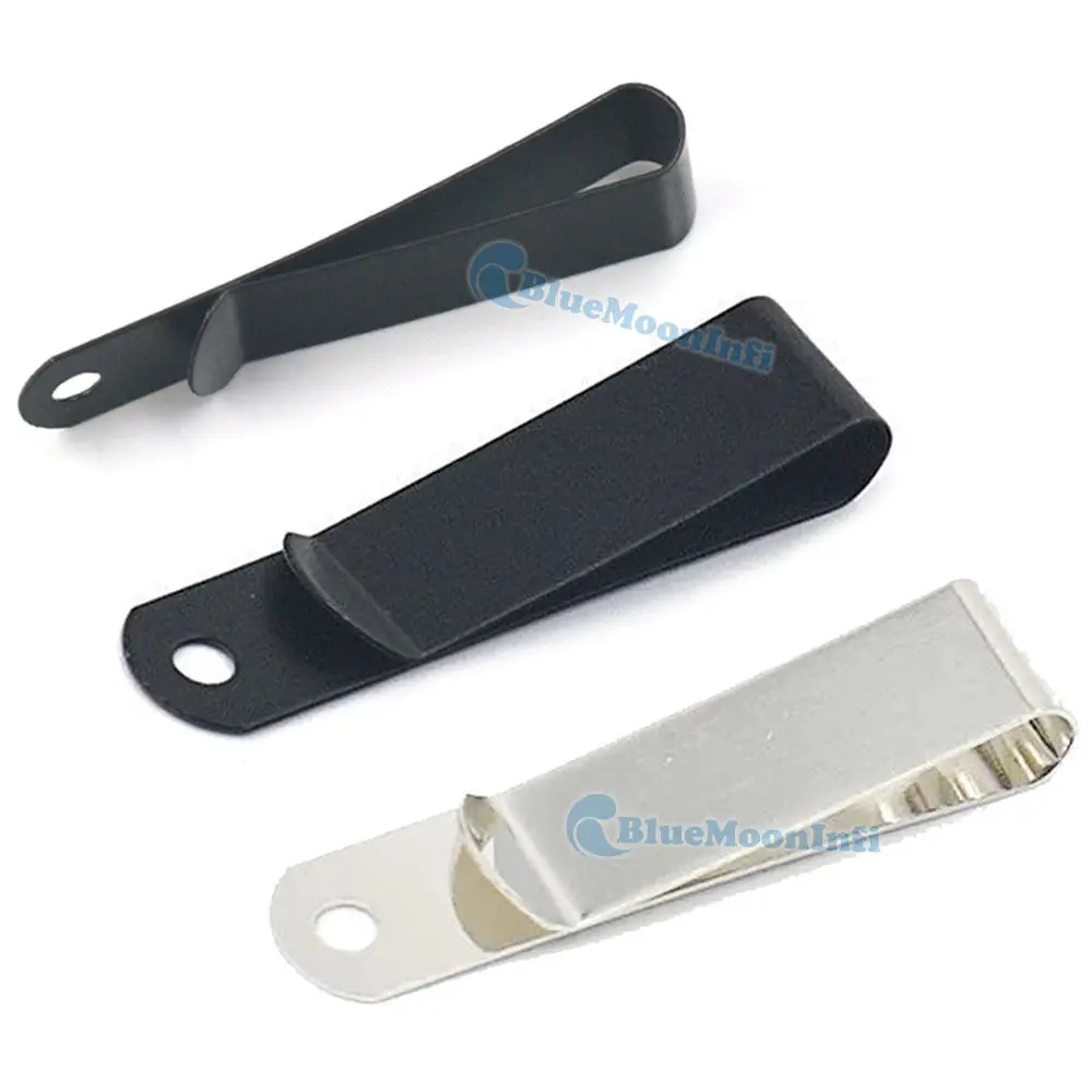 

10 20 Pcs Metal Holster Sheath Belt Clip Clasp Spring Hook Buckle Keyring Leather Craft Nickel Black 52mm X 11mm 2 Color